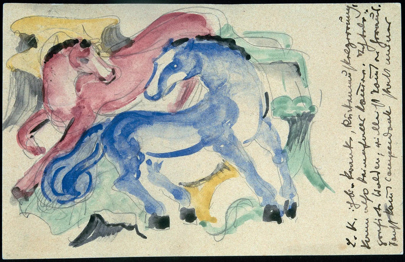 Chevaux rouges et bleus - Franz Marc