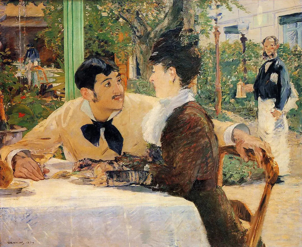 Chez le père Lathuille, en plein air - Édouard Manet image 1 reproduction réalisée par Alpha Reproduction