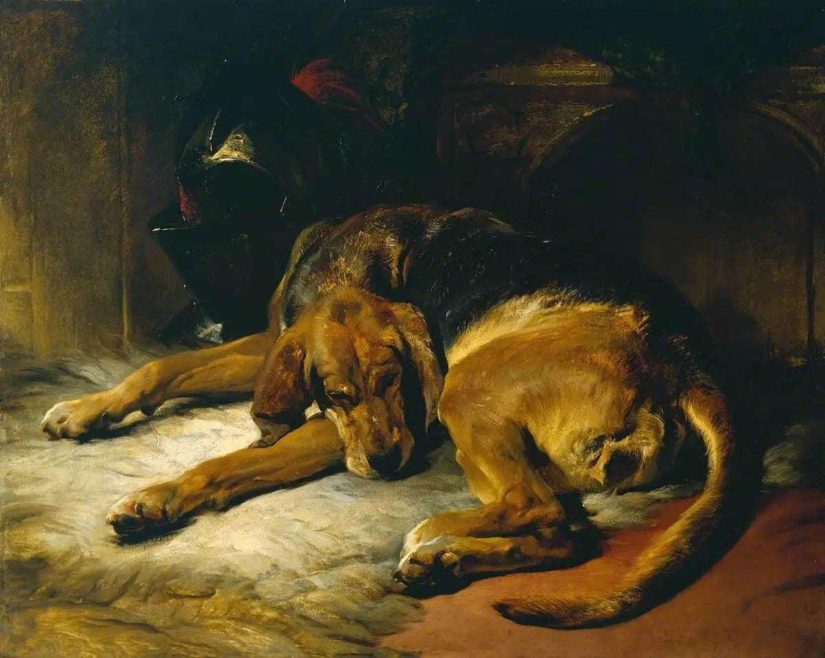 Chien de chasse endormi - Edwin Henry Landseer - Alpha Reproduction