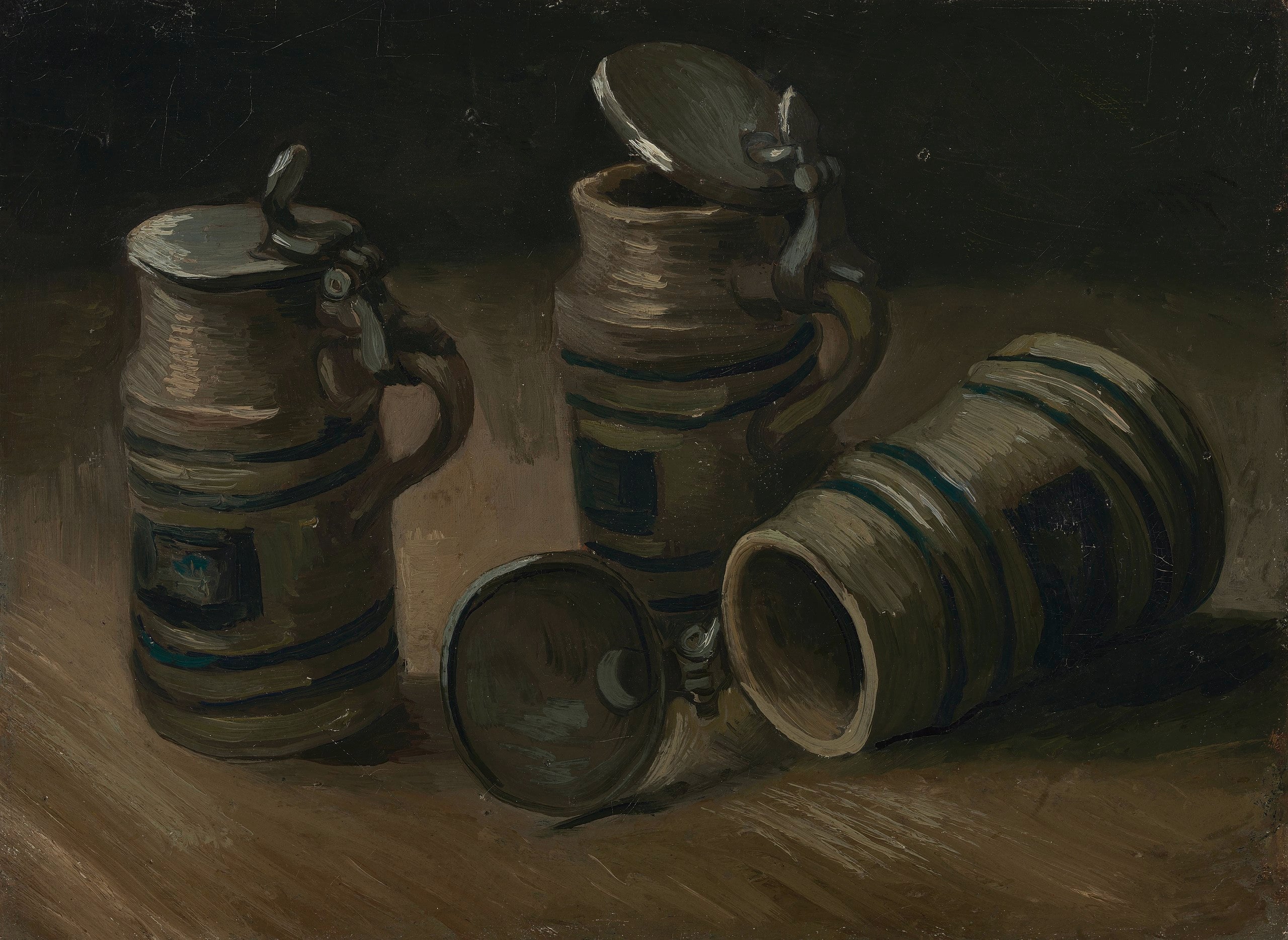 Reproduction du tableau « Chopes à bière - Vincent van Gogh » par Alpha Reproduction en peinture à l’huile