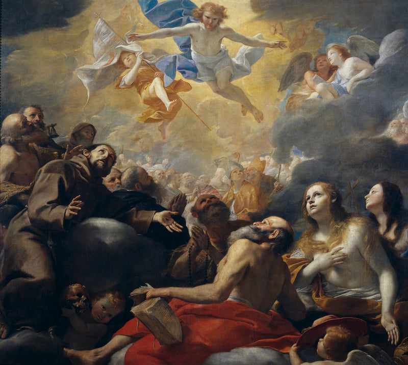 Christ dans la gloire avec les saints - Mattia Preti