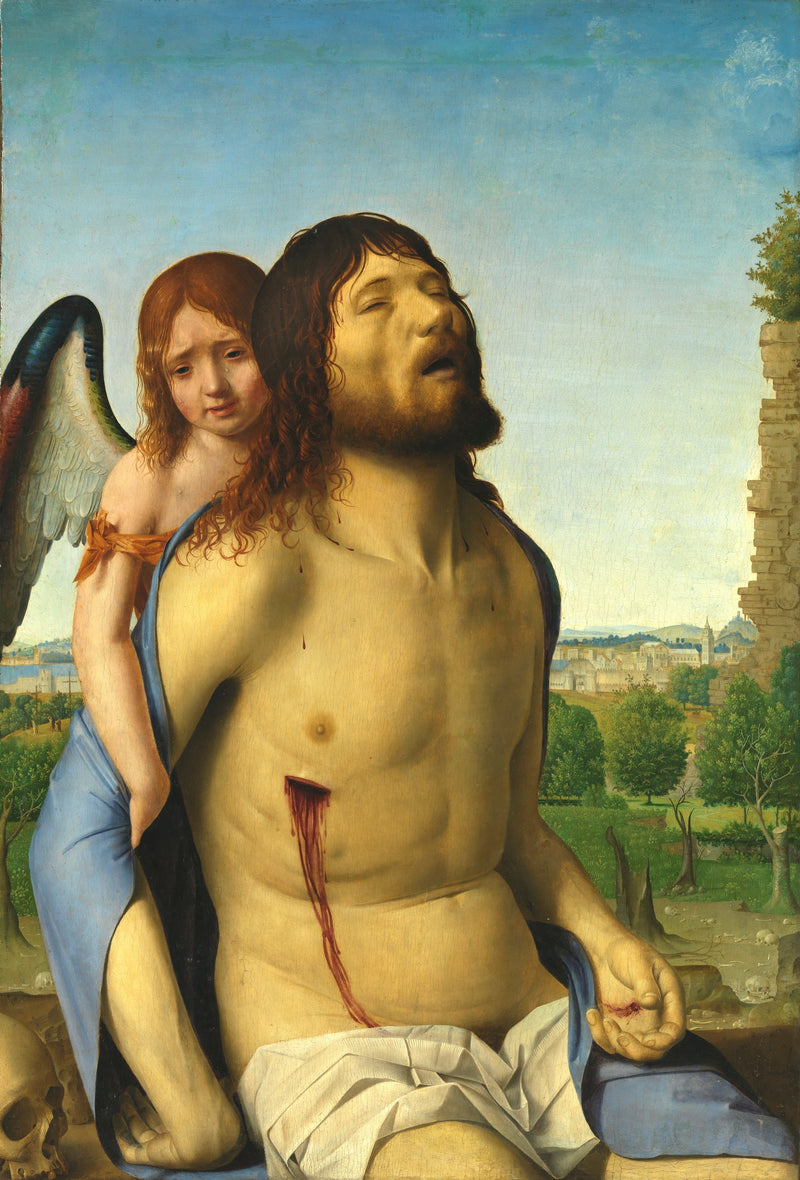 Christ mort, soutenu par un ange - Antonello de Messine