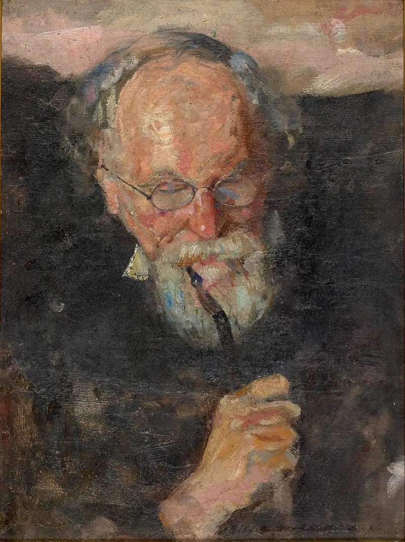 Christian Munch avec pipe - Edvard Munch