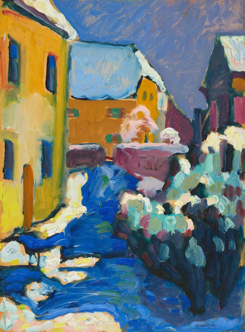Cimetière et presbytère de Kochel - Vassily Kandinsky