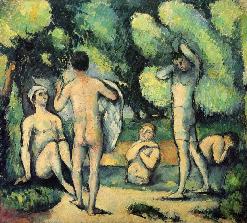 Cinq baigneurs - Paul Cézanne