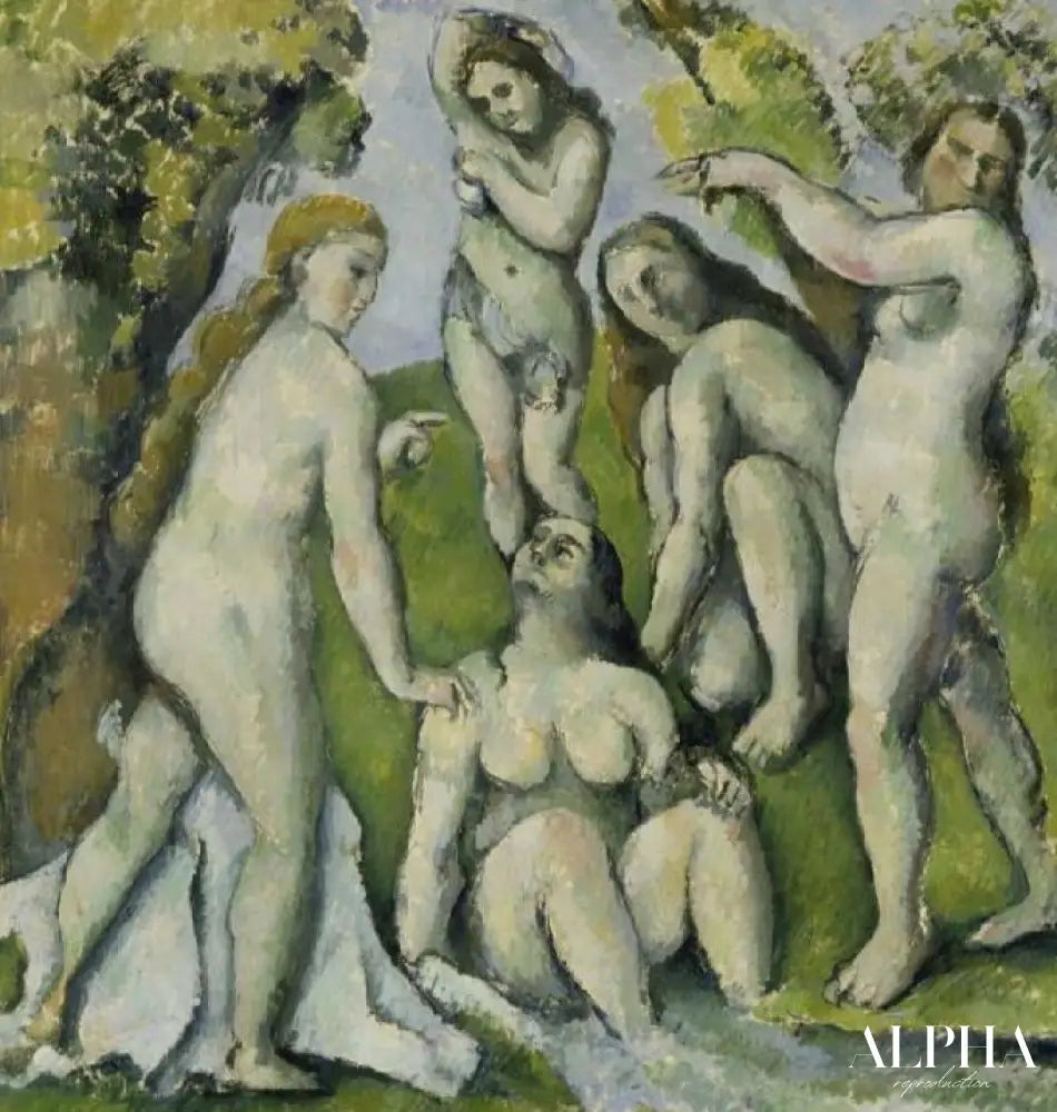 Cinq femmes baignant - Paul Cézanne - Reproductions de tableaux et peintures haut de gamme