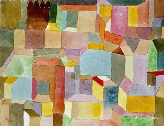 Cité médiévale - Paul Klee - Reproductions de tableaux et peintures haut de gamme