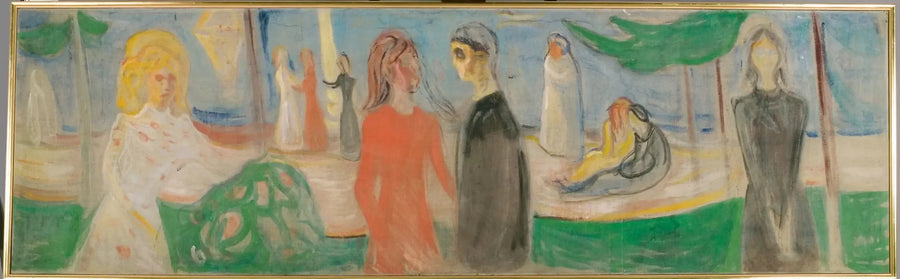 Clair de lune sur la plage - Edvard Munch