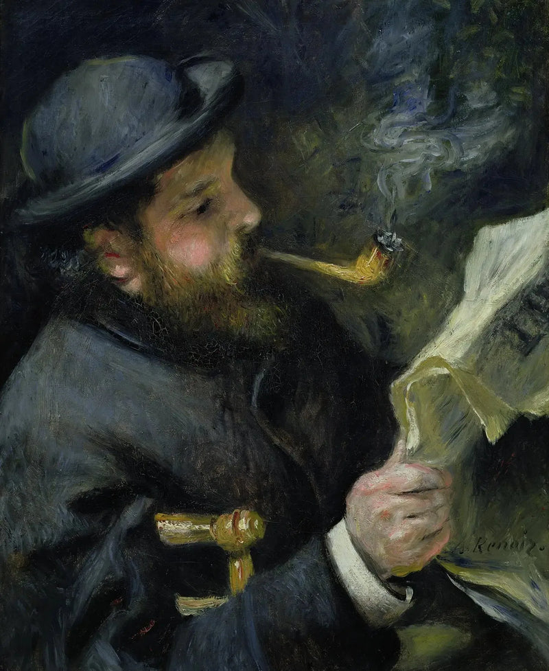 Claude Monet lisant - Pierre-Auguste Renoir