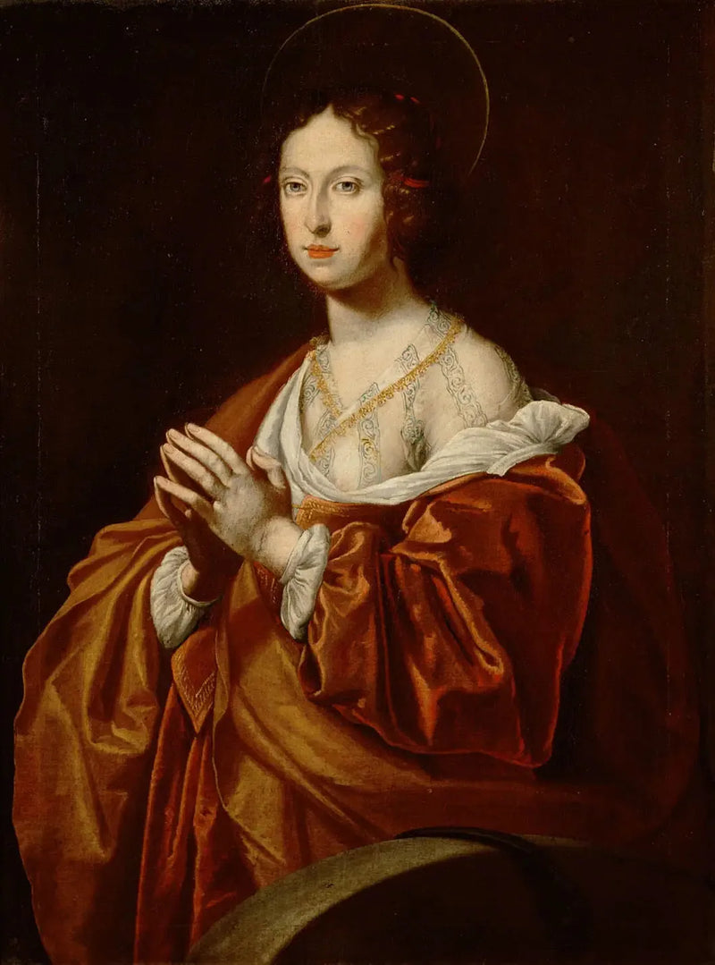 Claudia de' Medici (1604-1648), Erzherzogin, als Hl. Christine von Bolsena, Halbfigur - Lorenzo Lippi