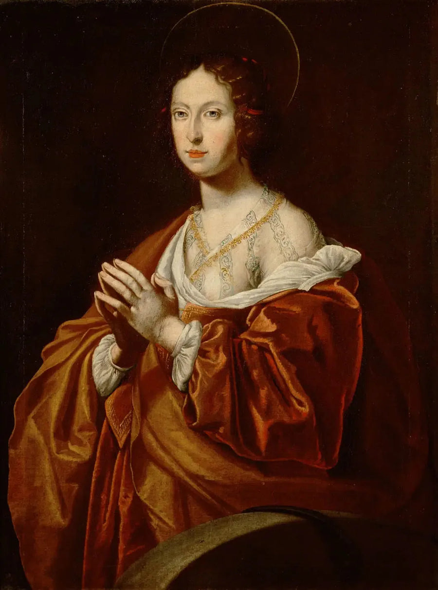 Claudia de' Medici (1604-1648), Erzherzogin, als Hl. Christine von Bolsena, Halbfigur - Lorenzo Lippi