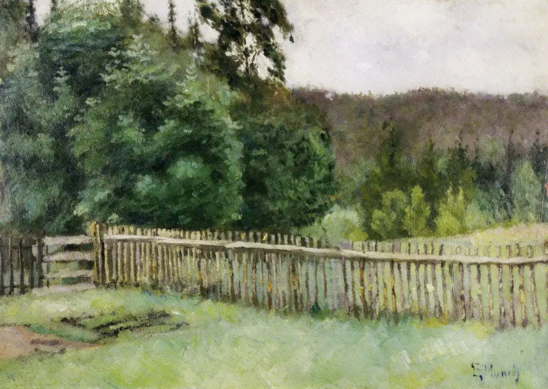 Clôture en forêt - Edvard Munch