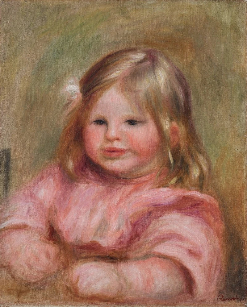 Coco sur un fond rose – Pierre-Auguste Renoir