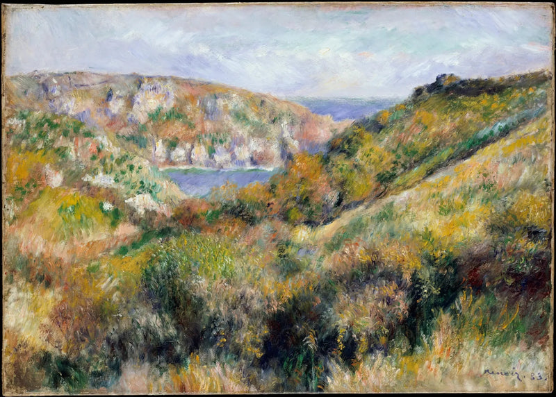 Collines autour de la baie du Moulin Huet, Guernesey - Pierre-Auguste Renoir