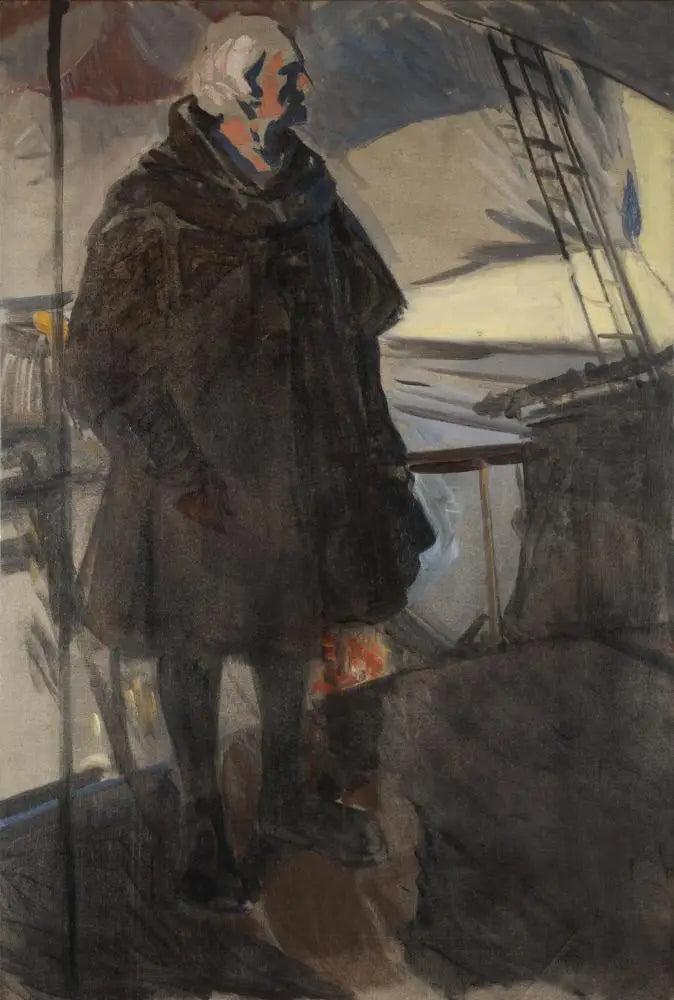 Colomb quittant Palos (profil à droite, face à la poupe) - Joaquín Sorolla