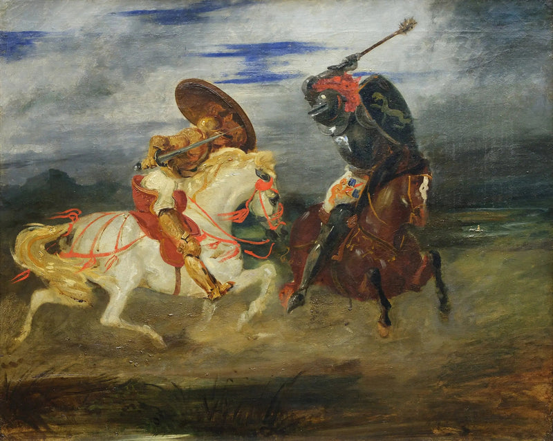 Combat de chevaliers dans la campagne - Eugène Delacroix