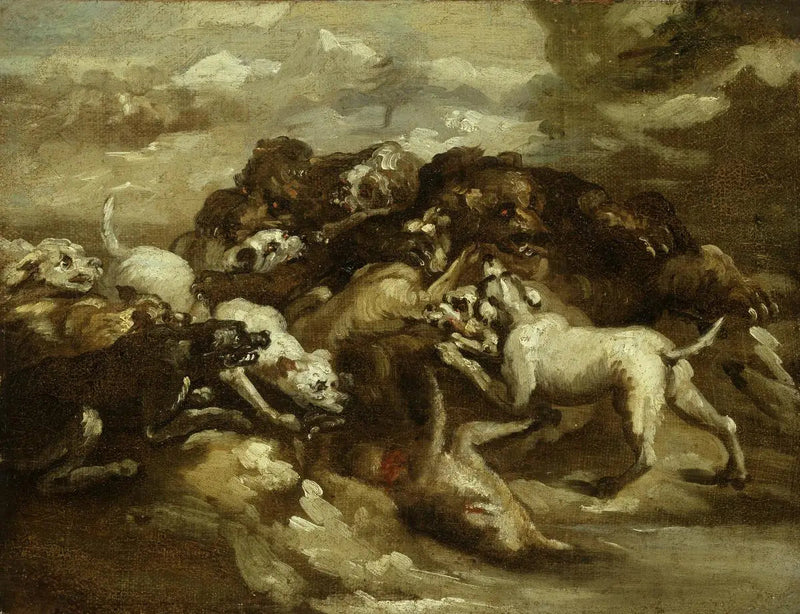 Combat de chiens et d'ours - Théodore Géricault