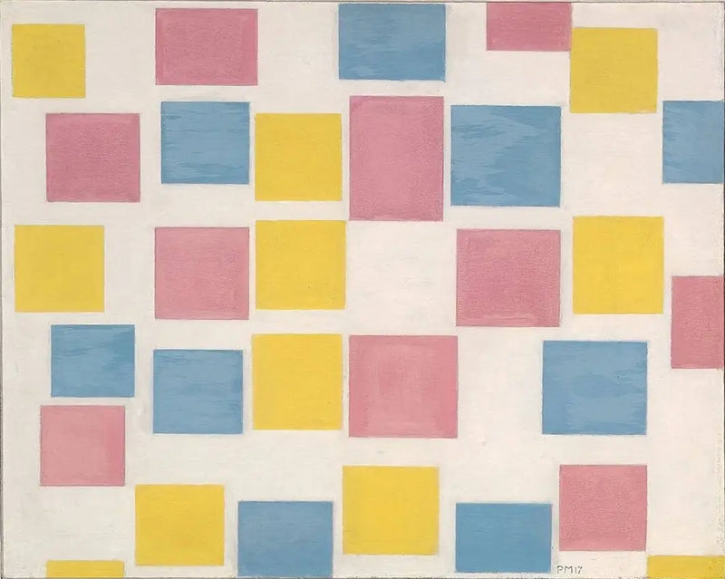 Composition avec champs de couleurs - Piet Mondrian