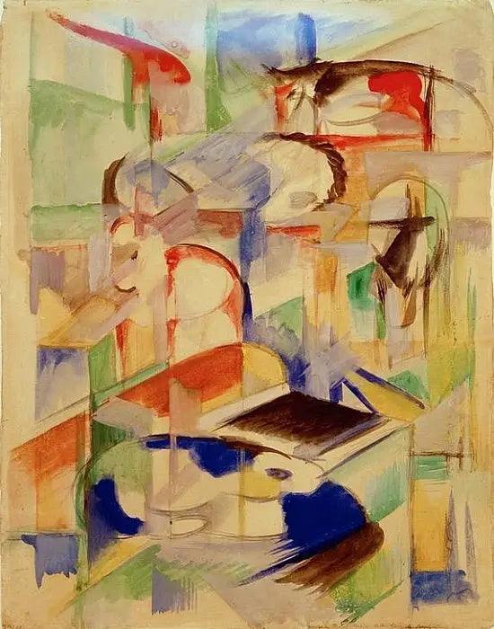 Composition avec des animaux - Franz Marc