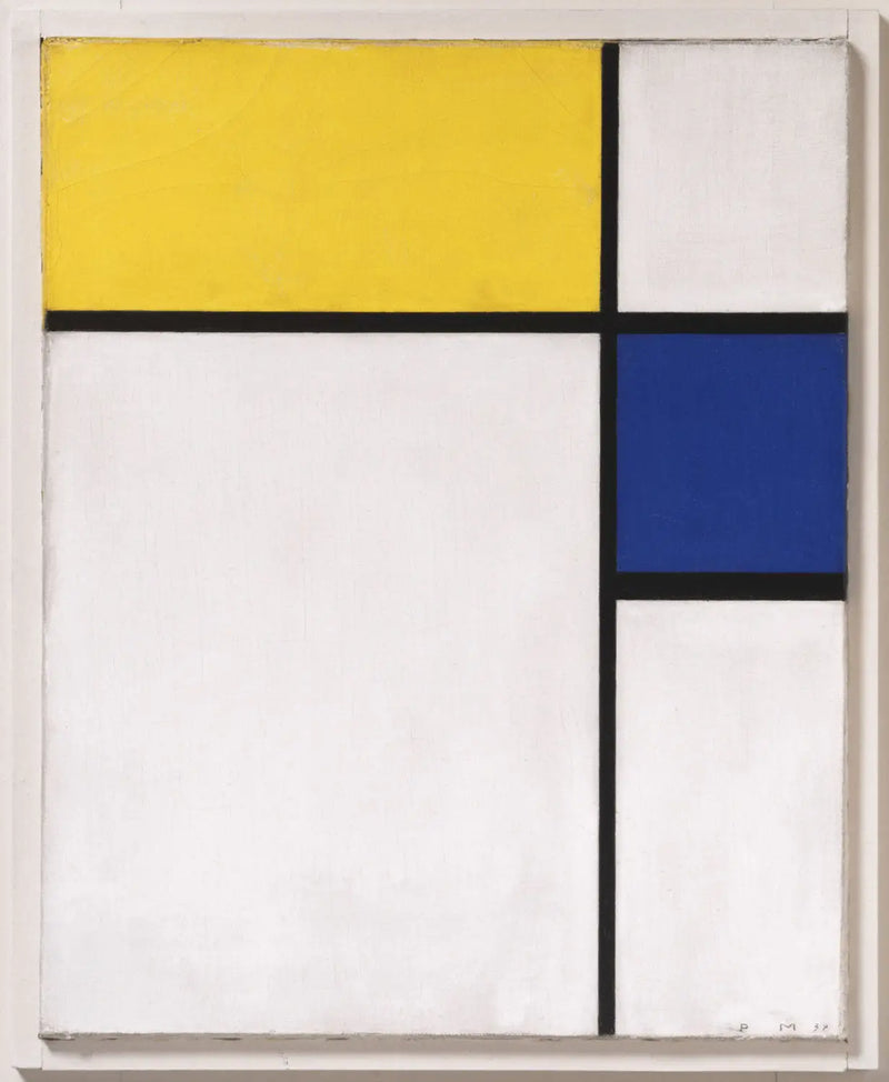 Composition avec du bleu et du jaune - Piet Mondrian