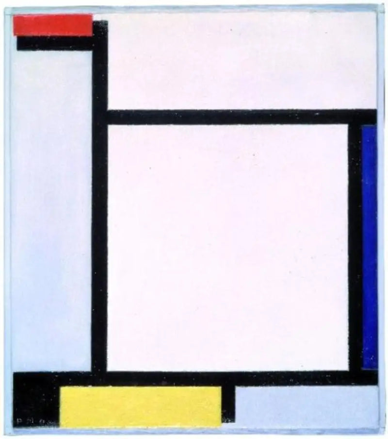 Composition avec du rouge, du bleu, du noir, du jaune et du gris - Piet Mondrian