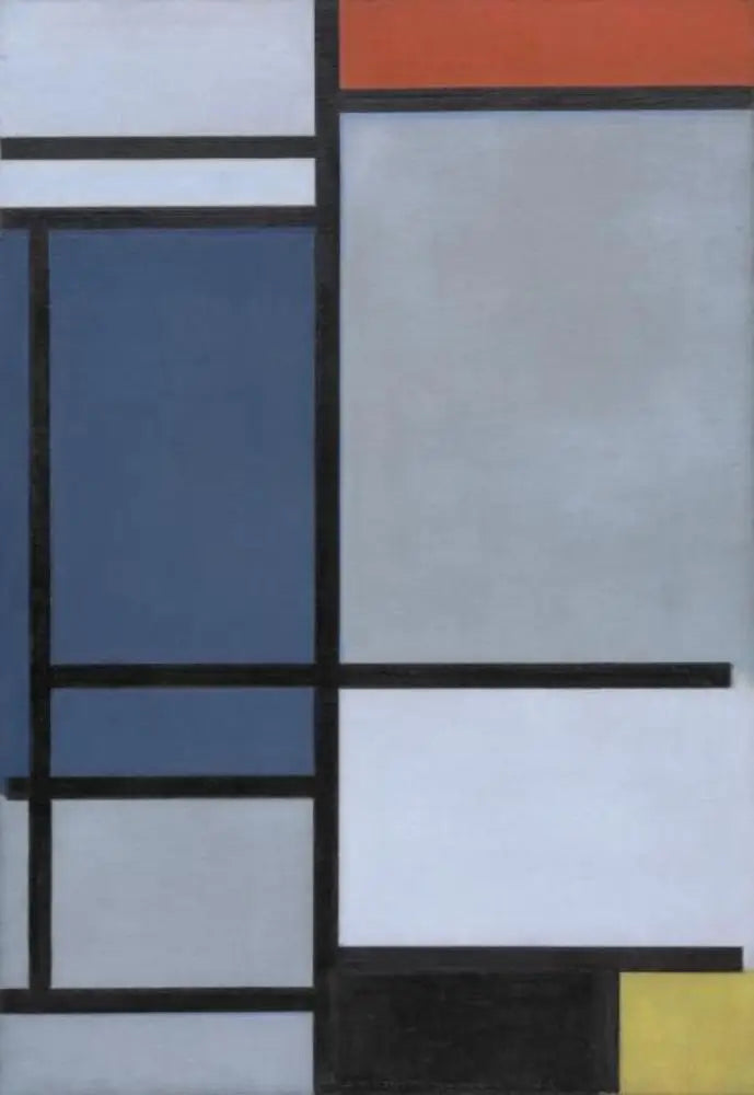 Composition avec du rouge, du bleu, du noir, du jaune et du gris - Piet Mondrian