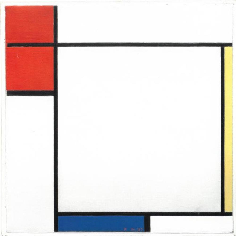Reproduction du tableau « Composition avec du rouge, du jaune et du bleu - Piet Mondrian » par Alpha Reproduction en peinture à l’huile
