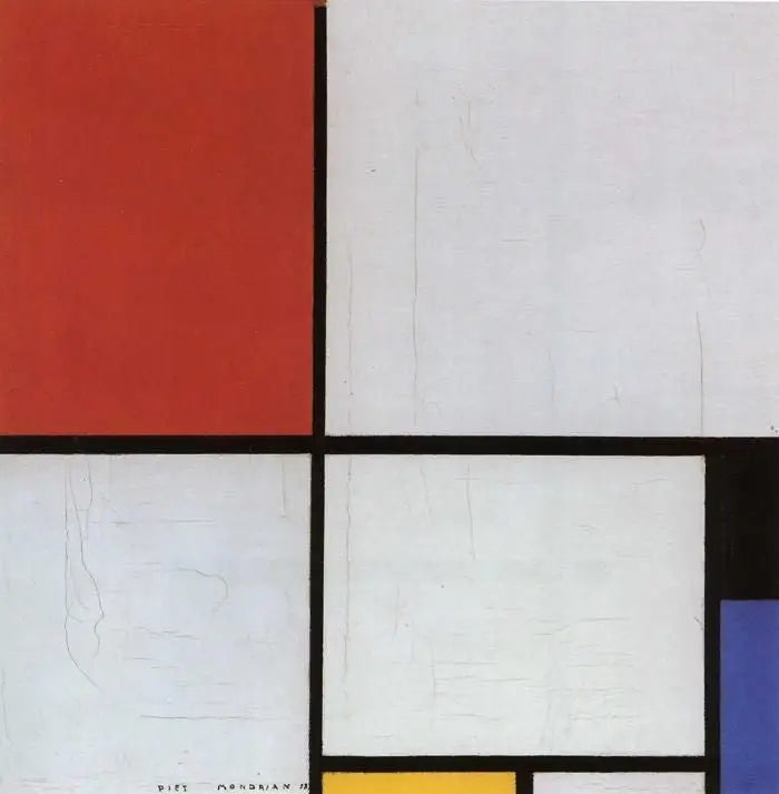 Composition avec du rouge, du noir, du bleu et du jaune - Piet Mondrian