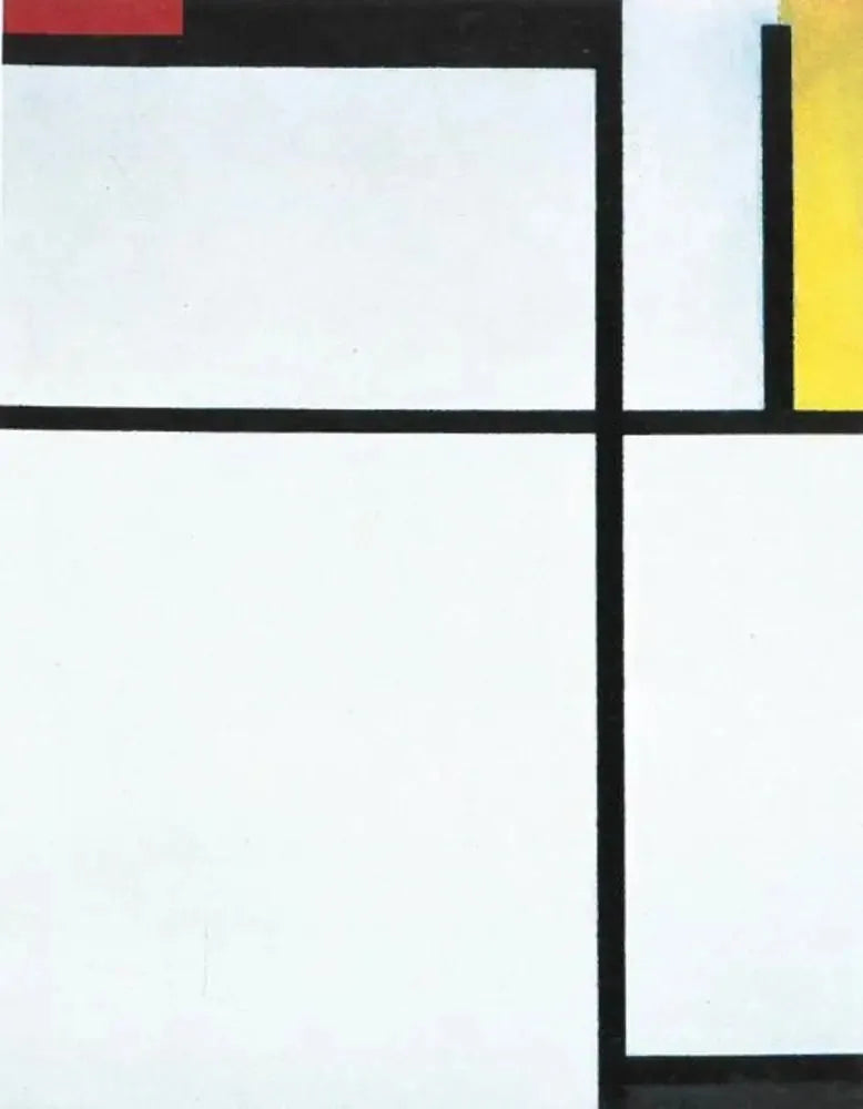 Composition avec du rouge, du noir, du jaune, du bleu et du gris - Piet Mondrian