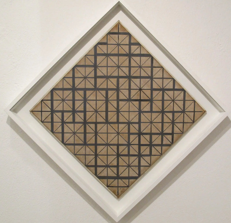 Composition avec grille 4 (losange) - Piet Mondrian