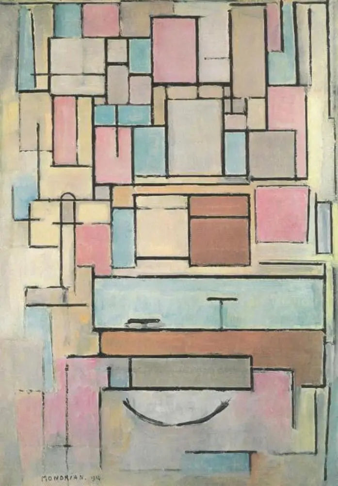Composition avec plans de couleurs : façade - Piet Mondrian