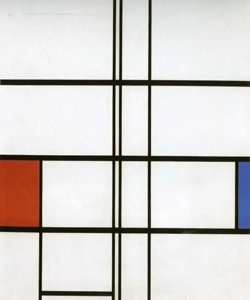 Composition en blanc, rouge et bleu - Piet Mondrian