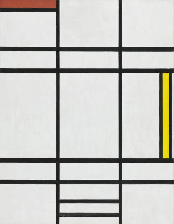 Reproduction du tableau « Composition en blanc, rouge et jaune - Piet Mondrian » par Alpha Reproduction en peinture à l’huile