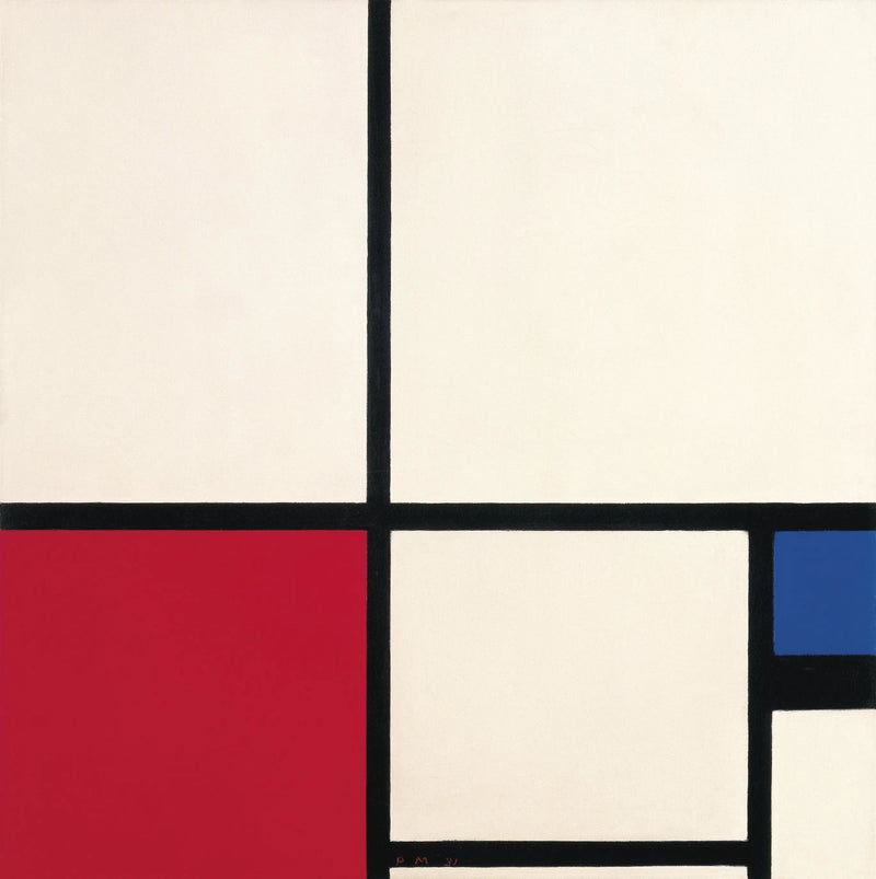 Composition en couleurs / Composition n° I avec du rouge et du bleu - Piet Mondrian