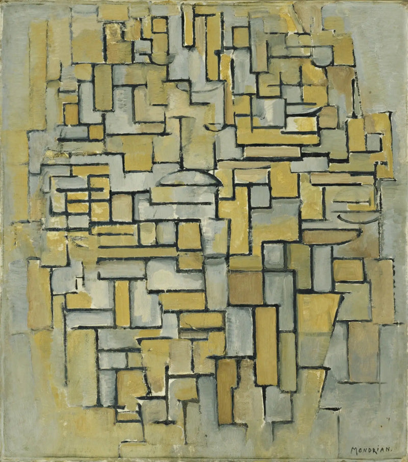 Composition en marron et gris - Piet Mondrian