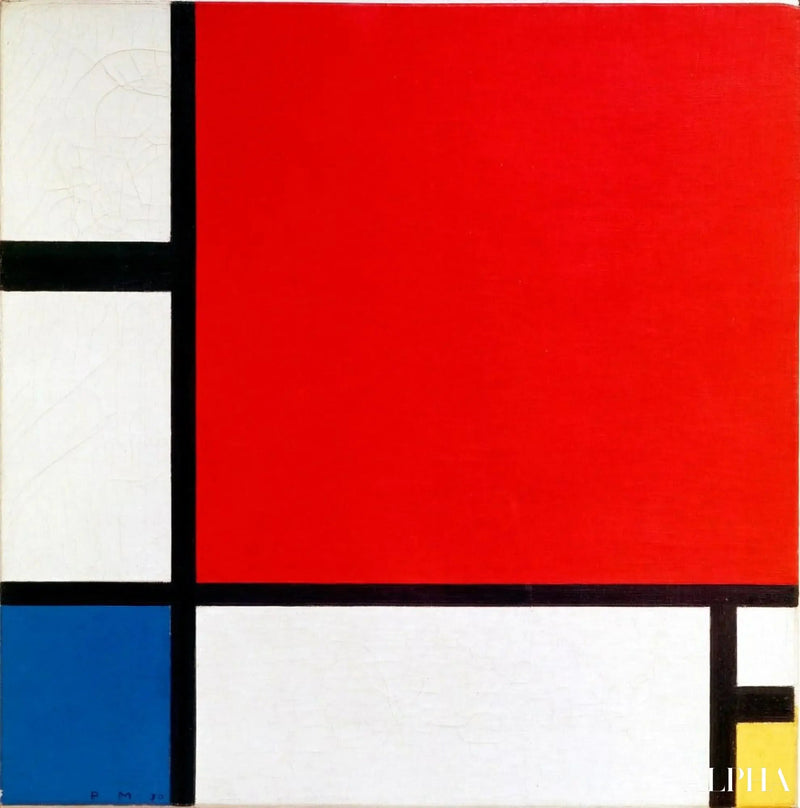 Composition en rouge, bleu et jaune - Piet Mondrian