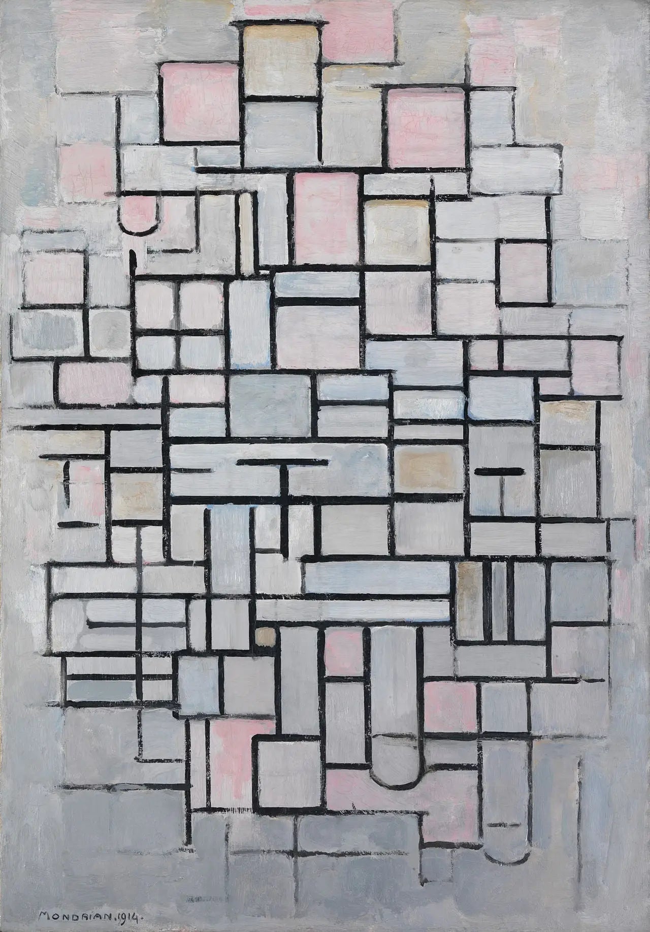 Composition n°IV - Piet Mondrian image 1 reproduction artisanale de tableau