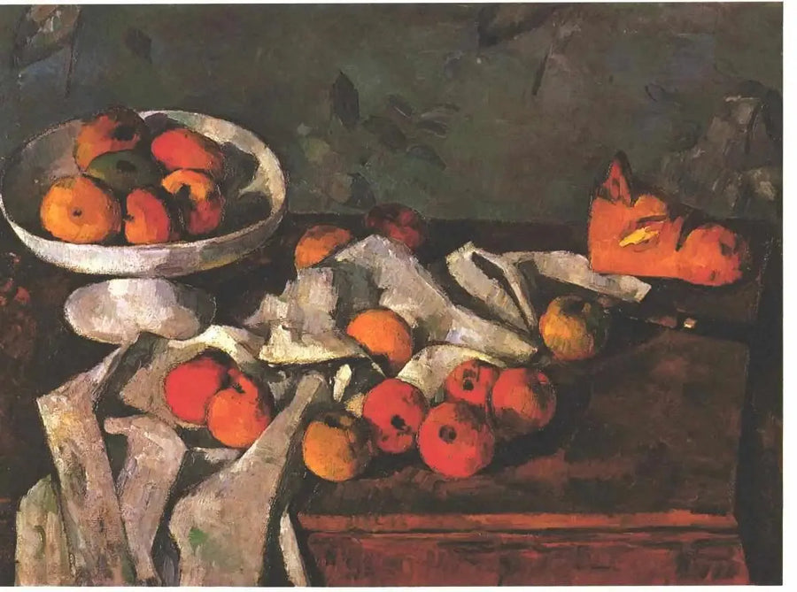 Compotier, pommes et miche de pain - Paul Cézanne