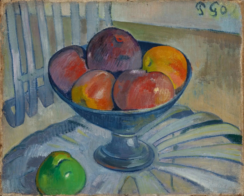 Compotier sur une chaise de jardin - Paul Gauguin