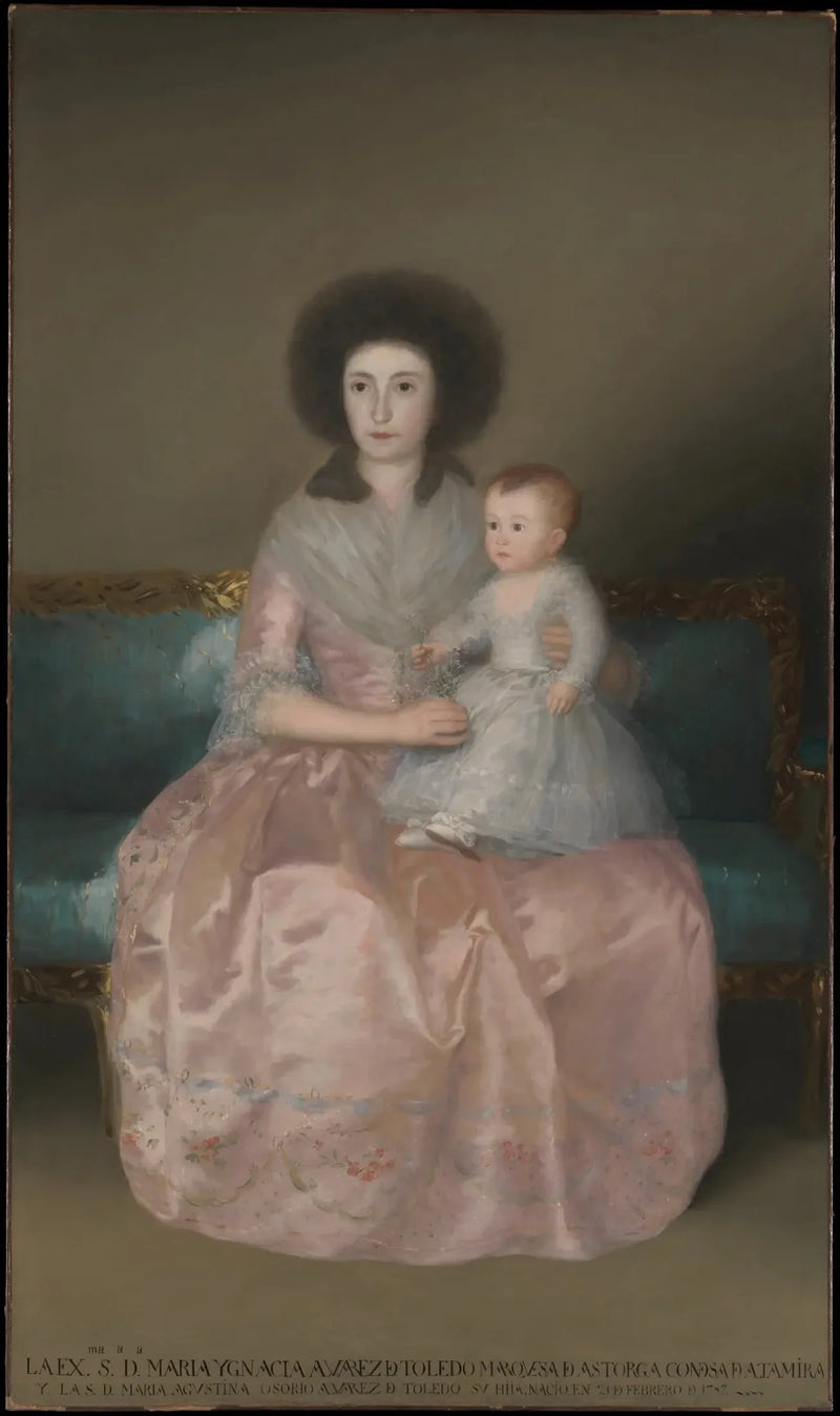 Condesa de Altamira et sa fille, María Agustina - Francisco de Goya