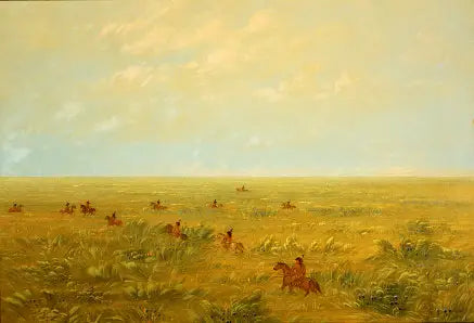 Conduire dans la pampa pour le bétail sauvage - Connibo - George Catlin - Alpha Reproduction