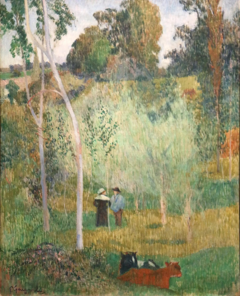Conversation dans les prés, Pont-Aven - Paul Gauguin