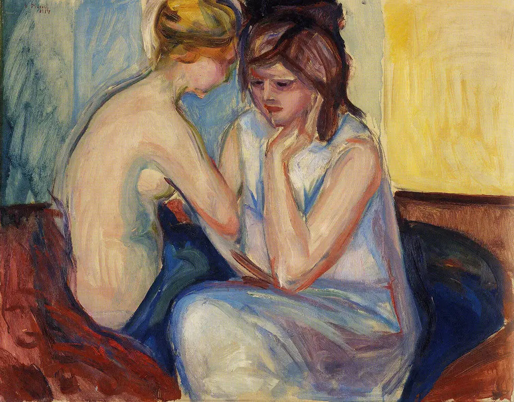 Conversation - Edvard Munch image 1 reproduction réalisée par Alpha Reproduction