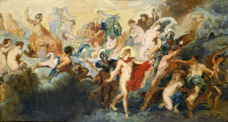 Copie d'après le tableau de Rubens « Le Conseil des Dieux » - Pierre-Auguste Renoir