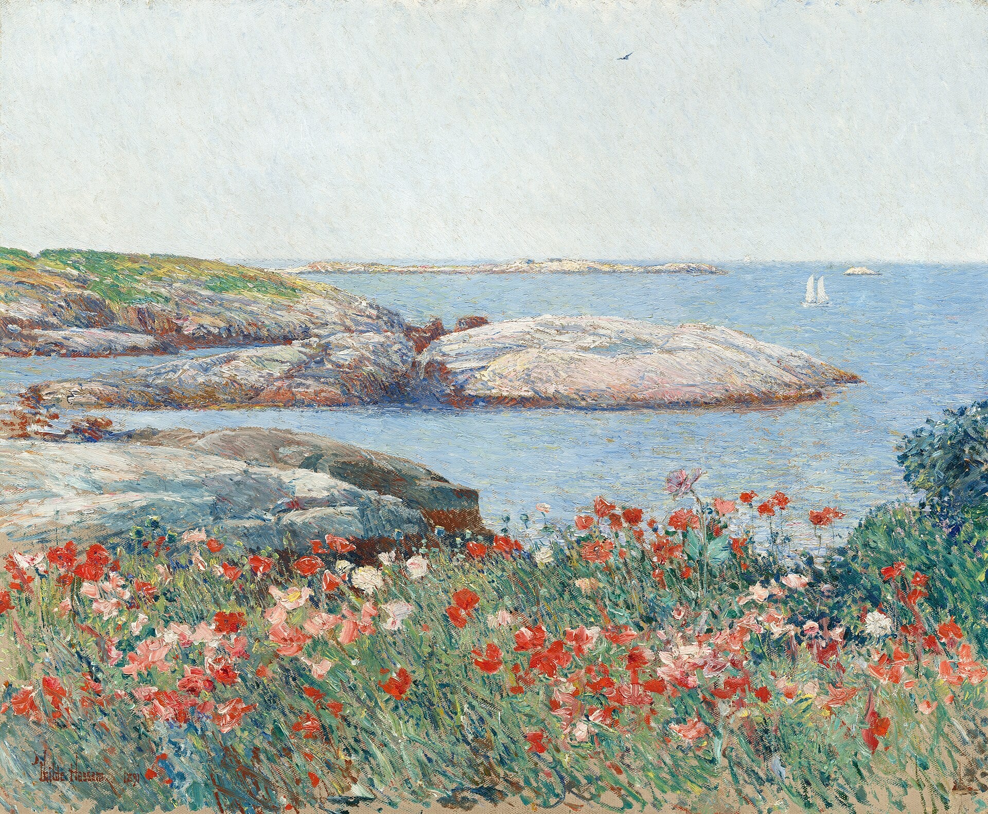 Coquelicots, îles de Shoals – Childe Hassam, peinture de coquelicots