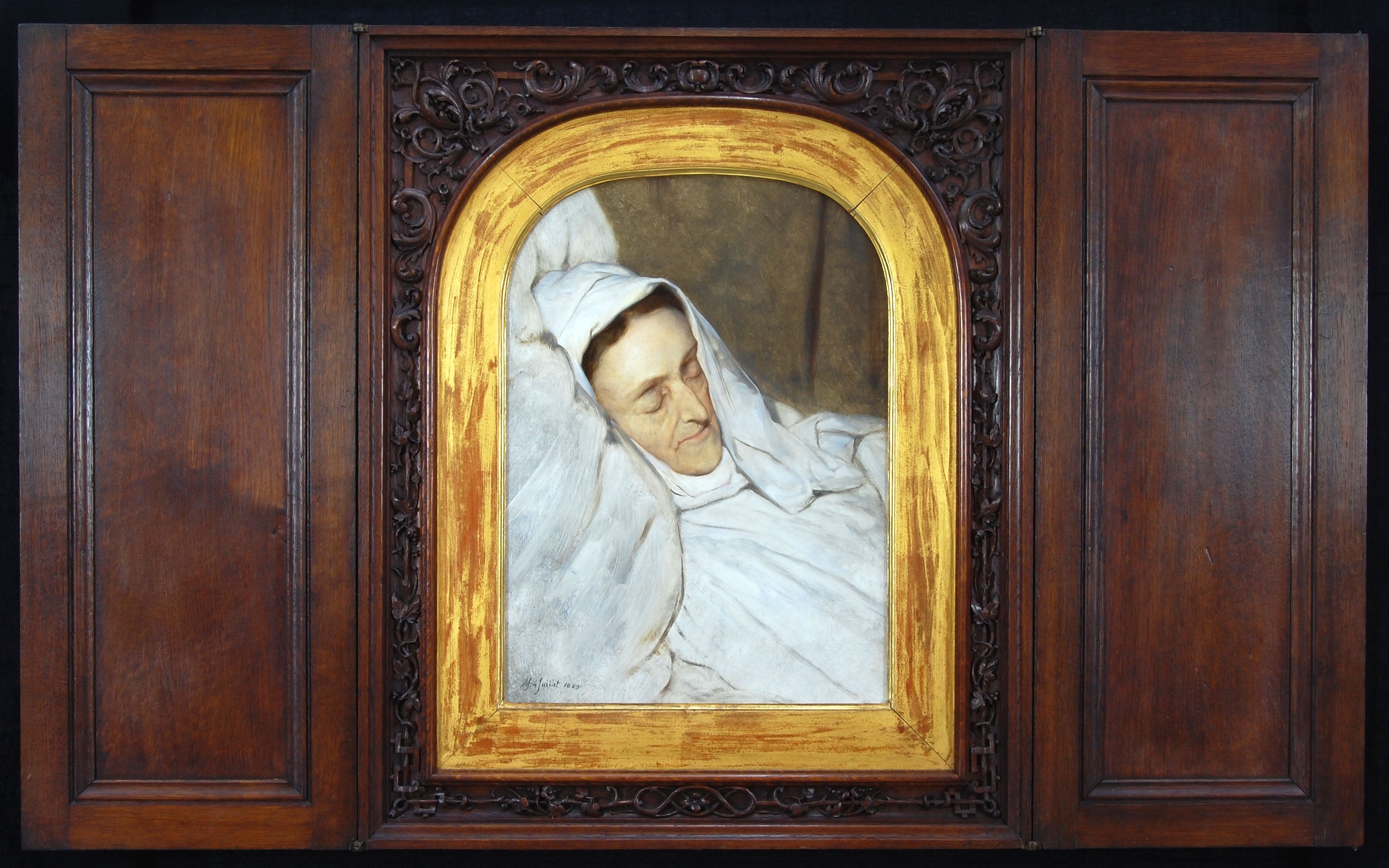 Cornelia Scheffer-Lamme op haar doodsbed - Ary Scheffer image 1 tableau peint à l’huile sur toile