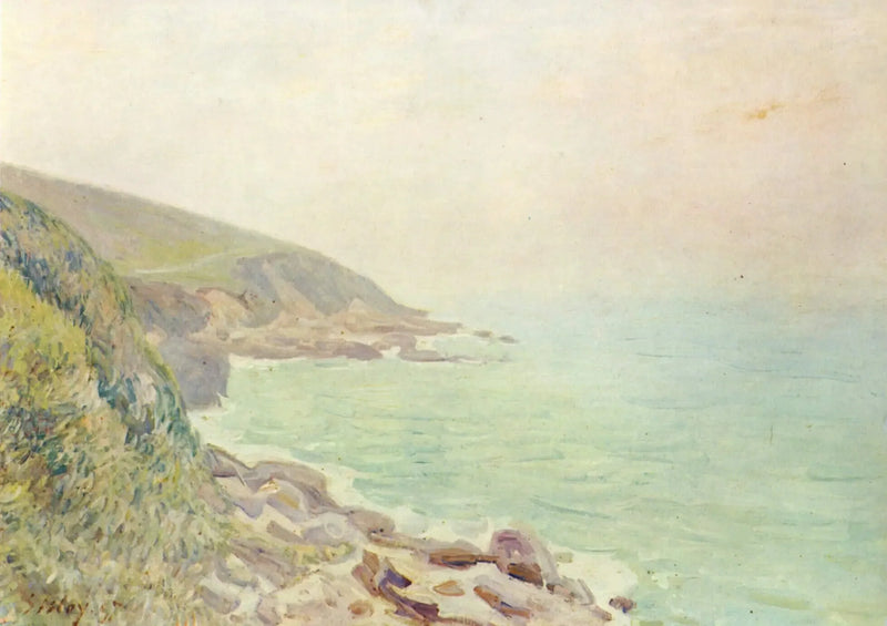 Côtes du Pays de Galles dans la brume - Alfred Sisley