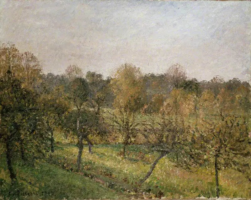 Coucher de soleil à Éragny-sur-Epte, automne - Camille Pissarro