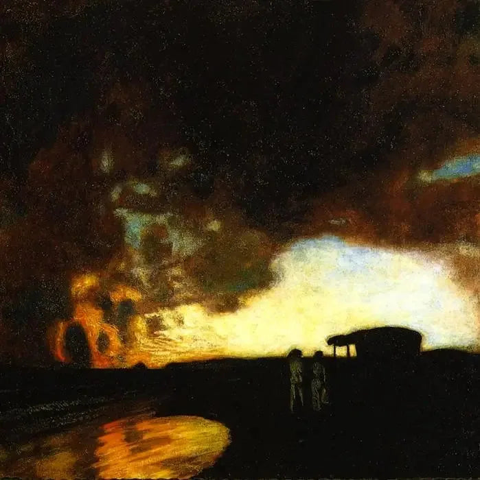 Coucher de soleil en mer - Franz Von Stuck