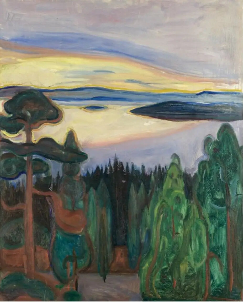 Reproduction du tableau « Coucher de soleil, Nordstrand - Edvard Munch » par Alpha Reproduction en peinture à l’huile
